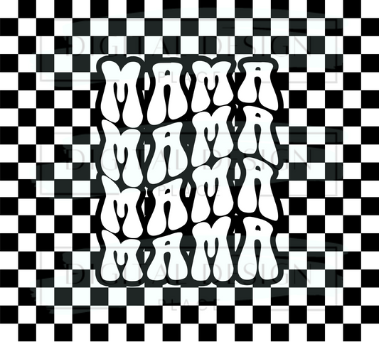 Retro Mama Checkered Cut File