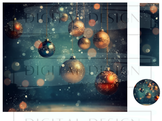 Christmas Ornaments Wrap Bundle WrB43