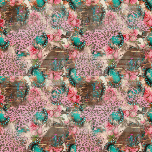 Western Leopard Patchwork VinylV1114