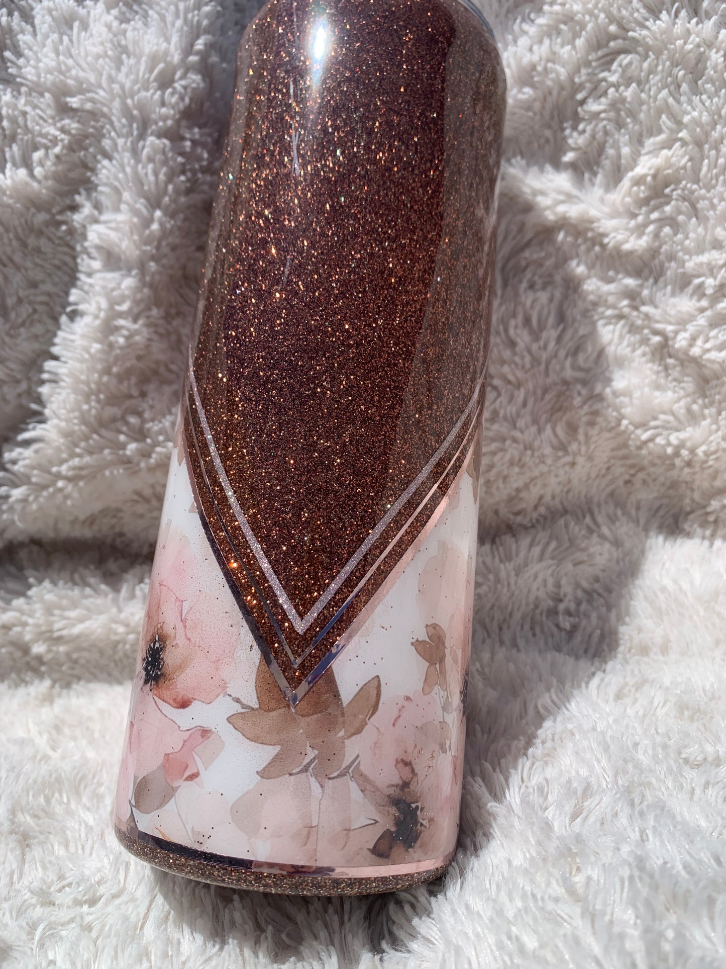 Cowgirl Garden Brown Pink Tumbler