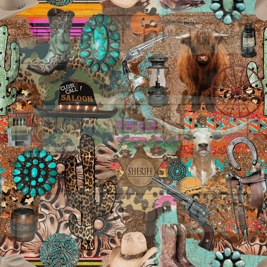 Western Junk Journal Patchwork VinylV1116