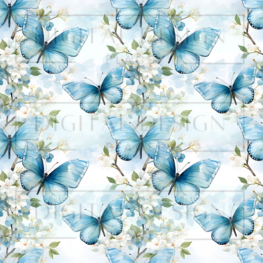 Blue Butterflies VinylV1149