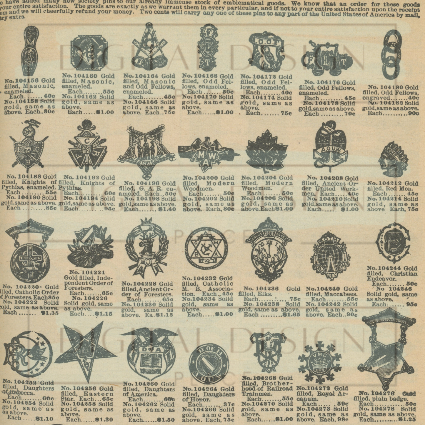 Vintage Pin Catalog VinylV1044