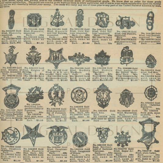 Vintage Pin Catalog VinylV1044