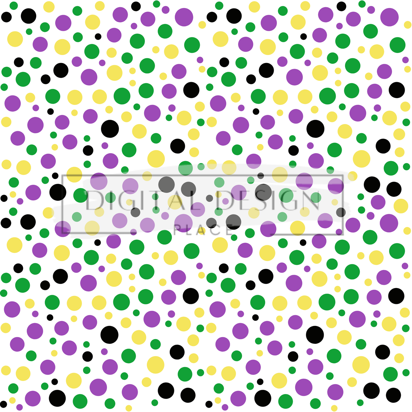 Mardi Gras Dots VinylV26