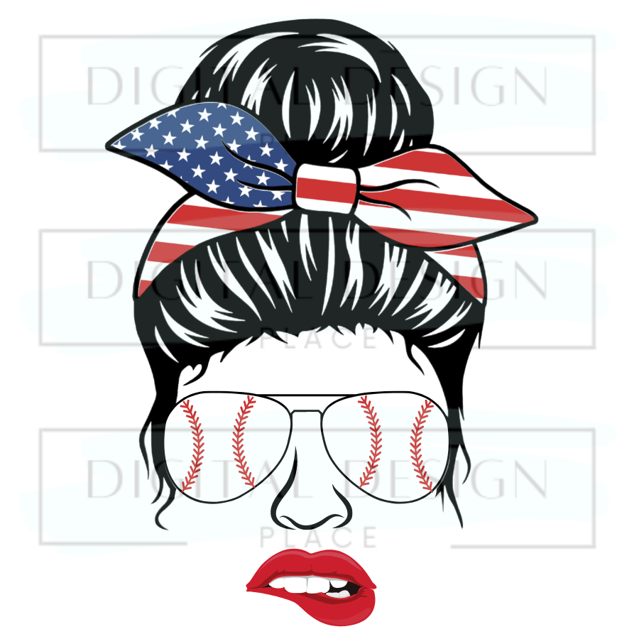 Baseball Mom Bun SPOS13