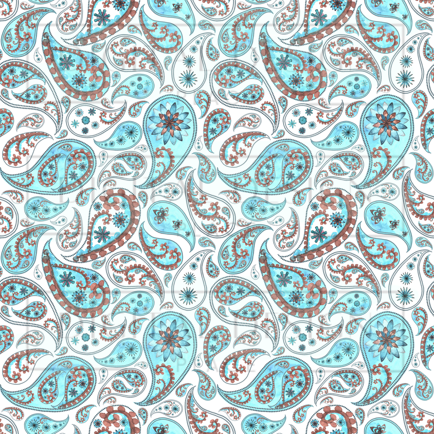Blue Paisley VinylV122