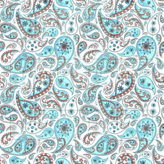 Blue Paisley VinylV122