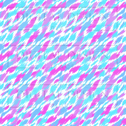 Teal and Pink Brustroke VinylV192