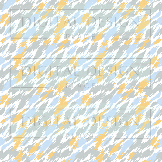 Blue and Gold Brushtroke VinylV193