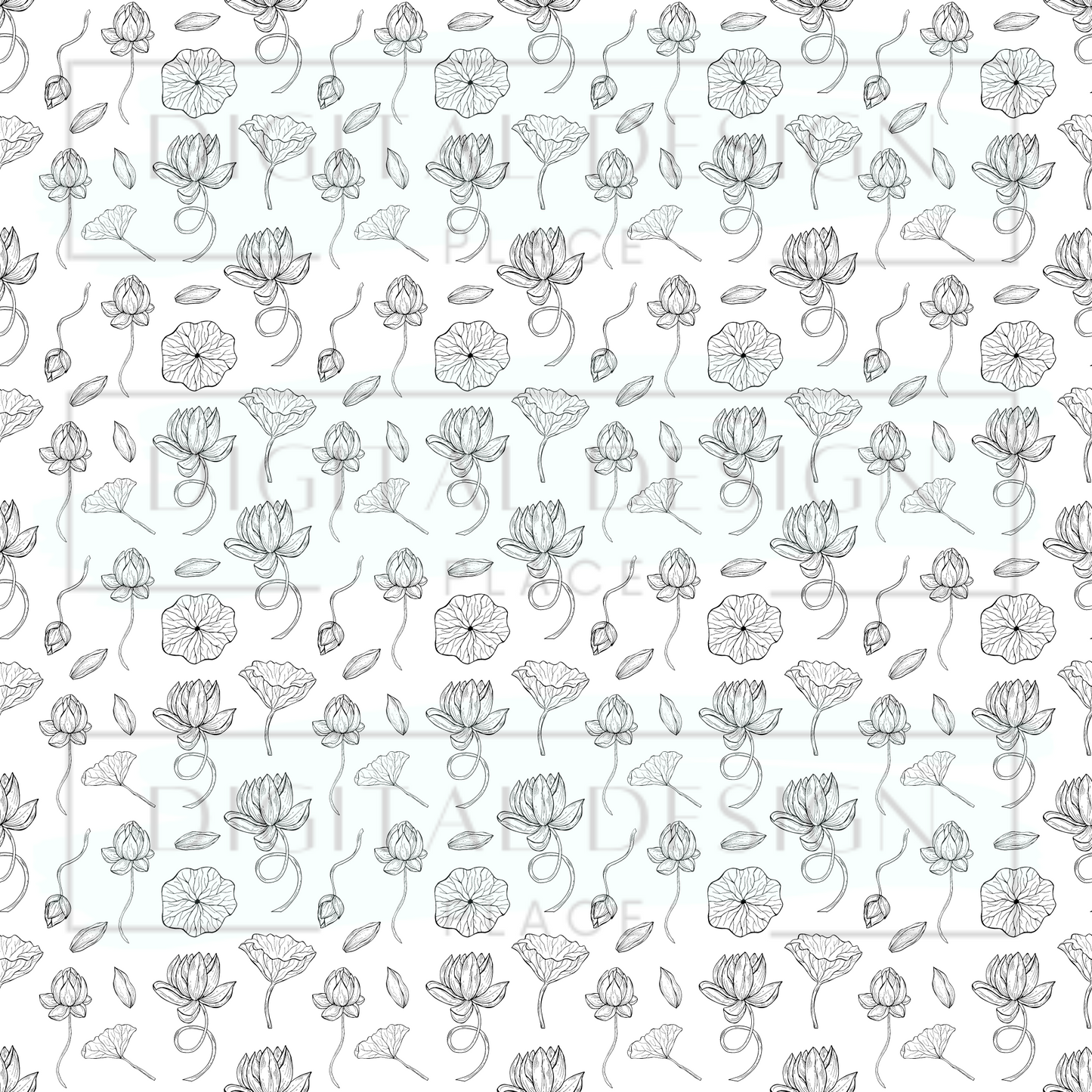 Lotus Stencil VinylV217