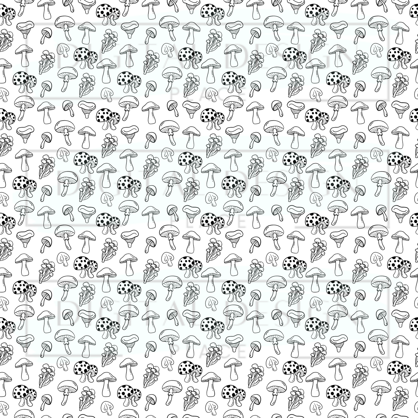 Mushroom Stencil VinylV219