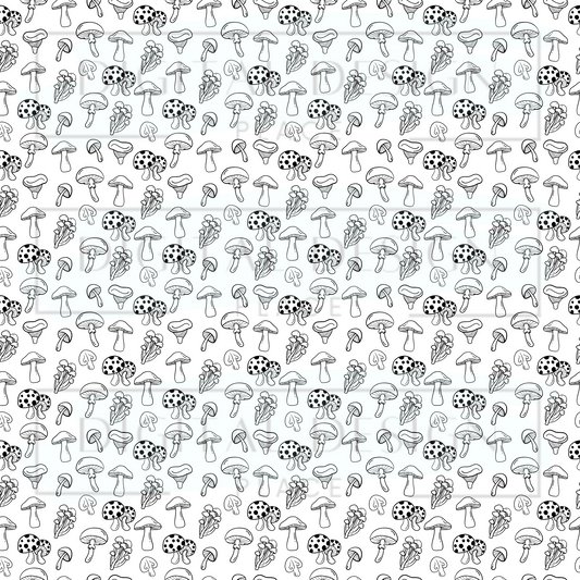 Mushroom Stencil VinylV219