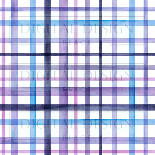 Blue and Purple Plaid VinylV243
