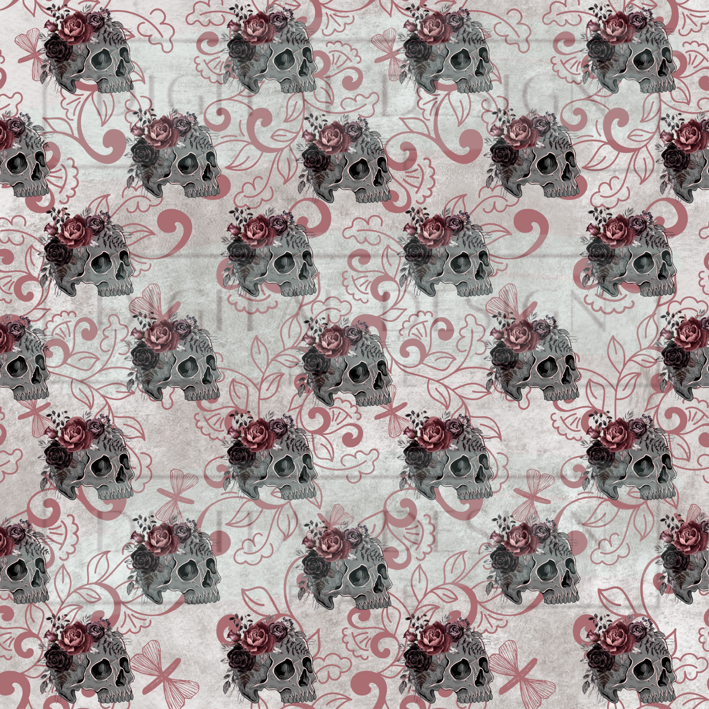 Skull Paisley VinylV254