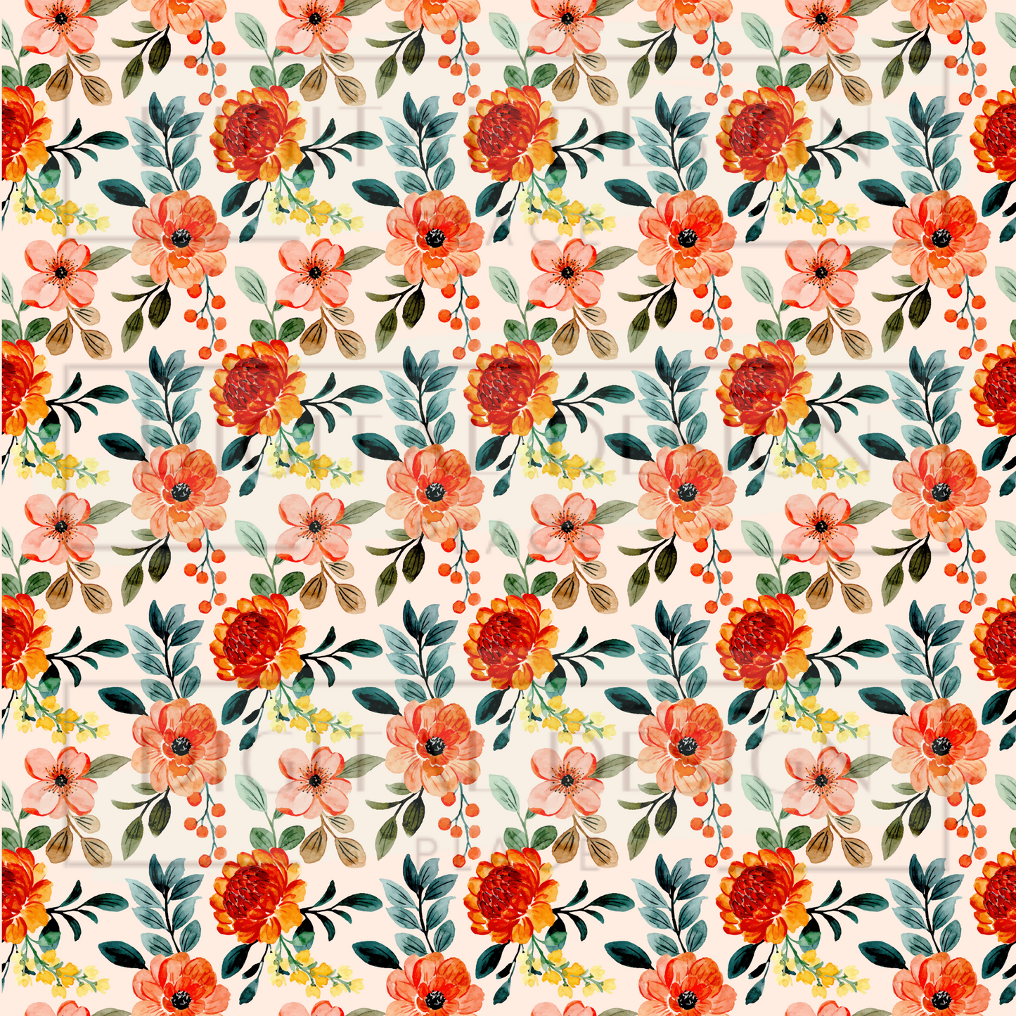 Peach Flower Power  VinylV259