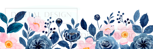 Blue and Pink Floral Wrap WRAW62