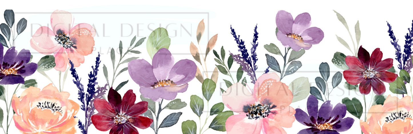 Purple Blue Floral WraW72