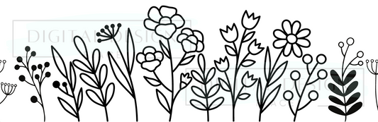 Flower Outline Wrap WraW76