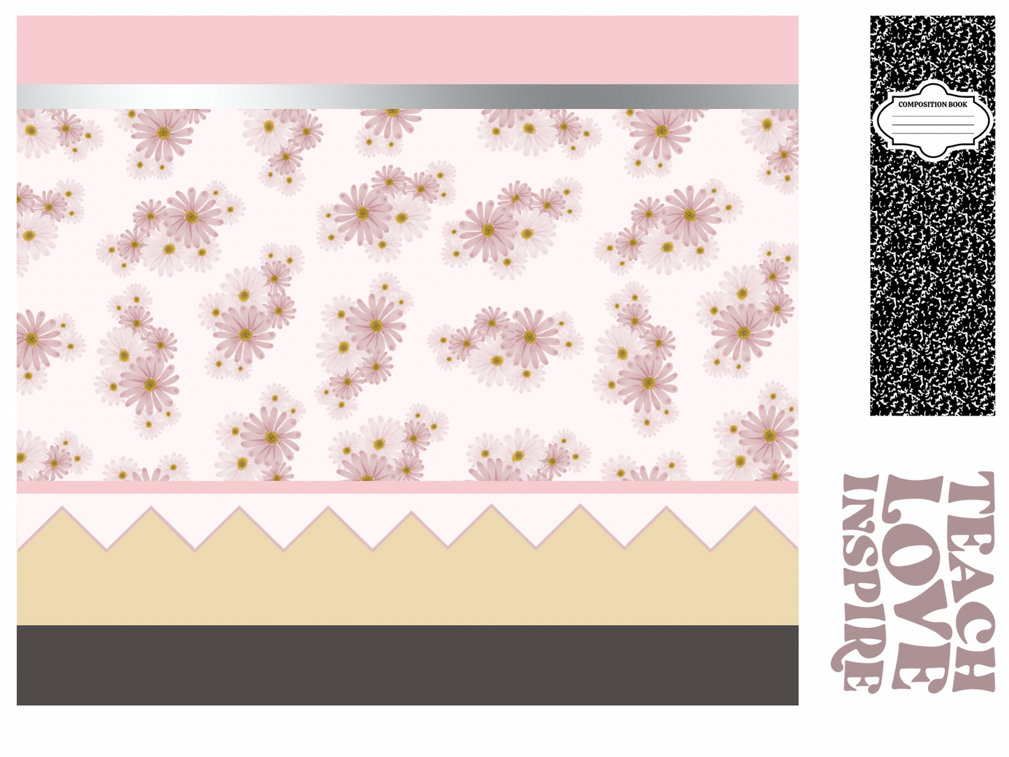 Pink Floral Pencil WrB10