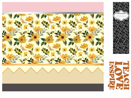 Yellow Floral Pencil WrB11