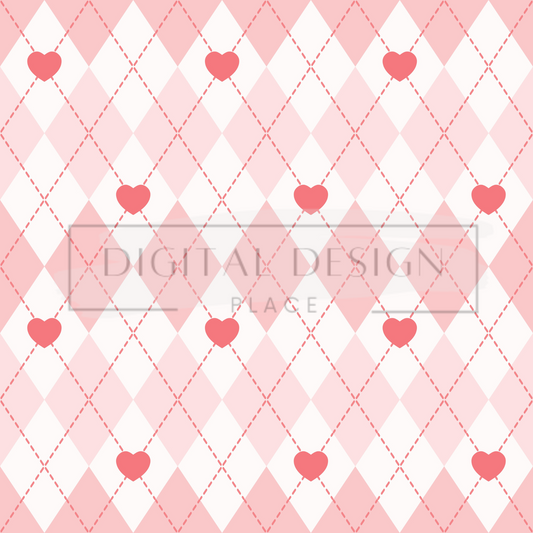 Heart Argyle VinylV70