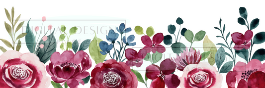 Burgundy Flowers WRAW18