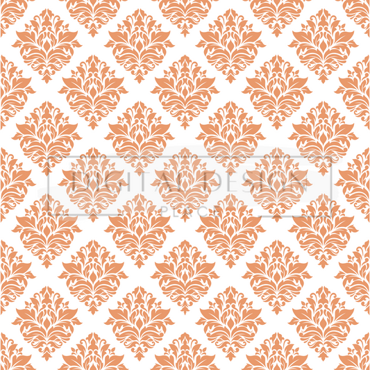 Peach Damask VinylV64