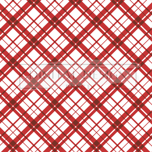Red Plaid Vinyl Sheet